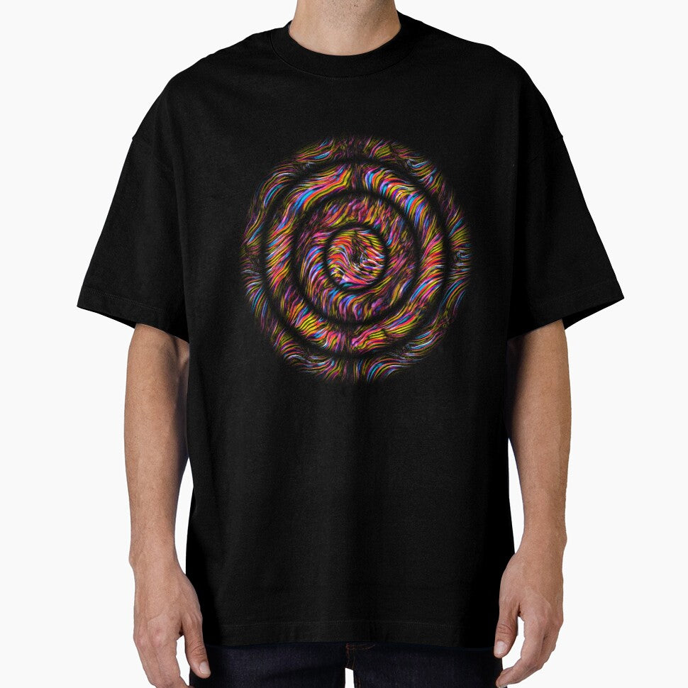 red blue and gold concentric zigzag wave patterns by mister-john