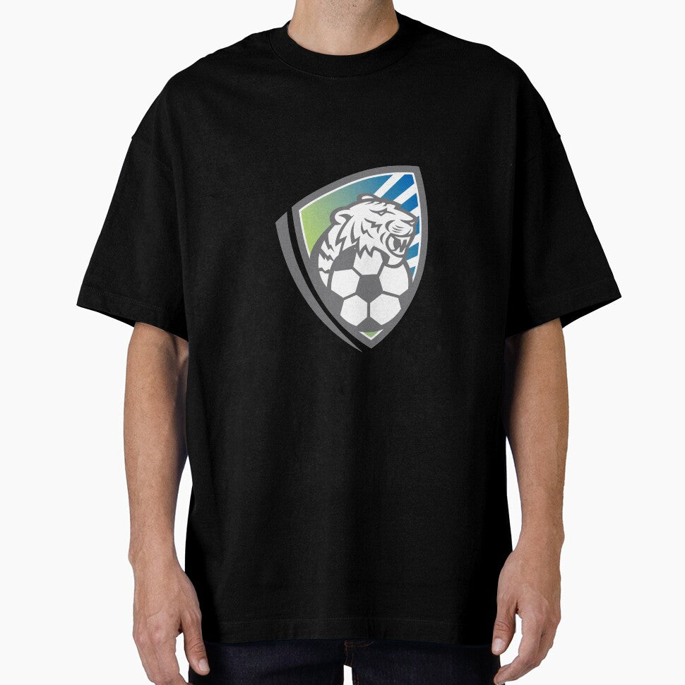 Tiger Soccer Ball Shield by patrimonio