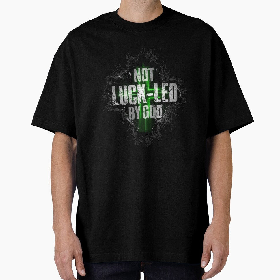Blessed Not Lucky – God-Led Christian Faith Quote Typography T-Shirt Design by pngfaithstudio