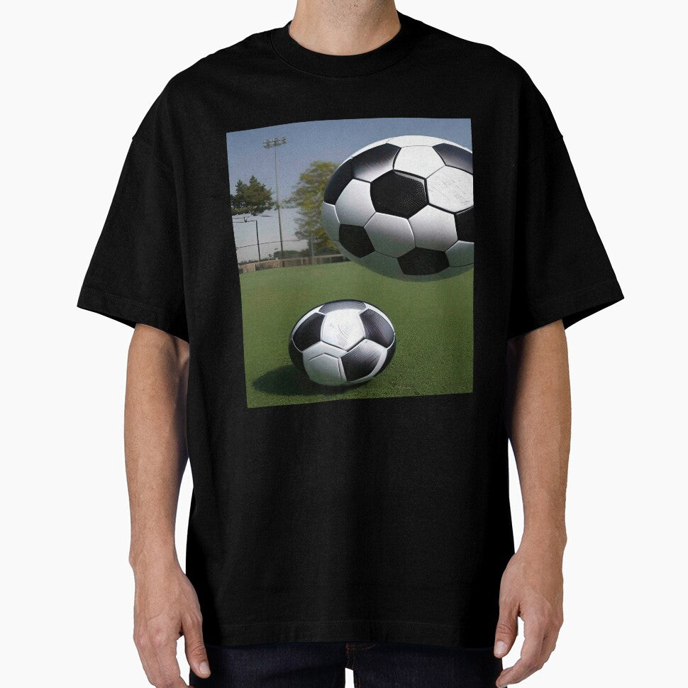 Sports Dual Soccer Balls on Soccer Field by deniselynnimage