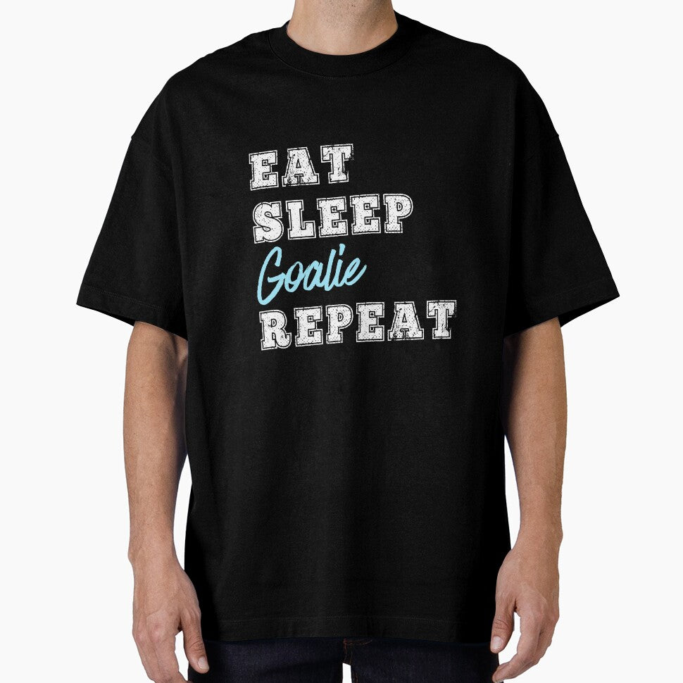 Funny Goalie Eat Sleep Repeat Soccer Hockey Lacrosse Goalkeeper by carlhunt99