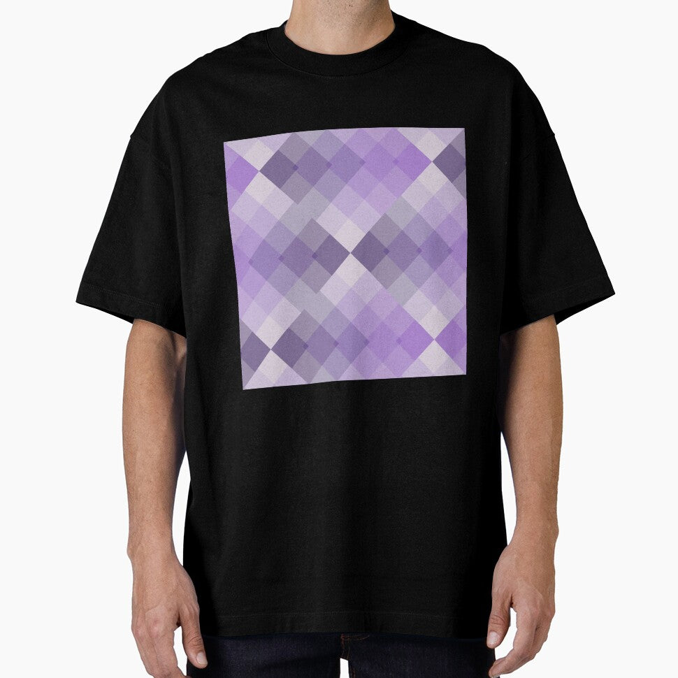 Multicolor Abstract Squares Pattern - Lilac Purple Gray Geometrical Shapes Pattern by silviaol