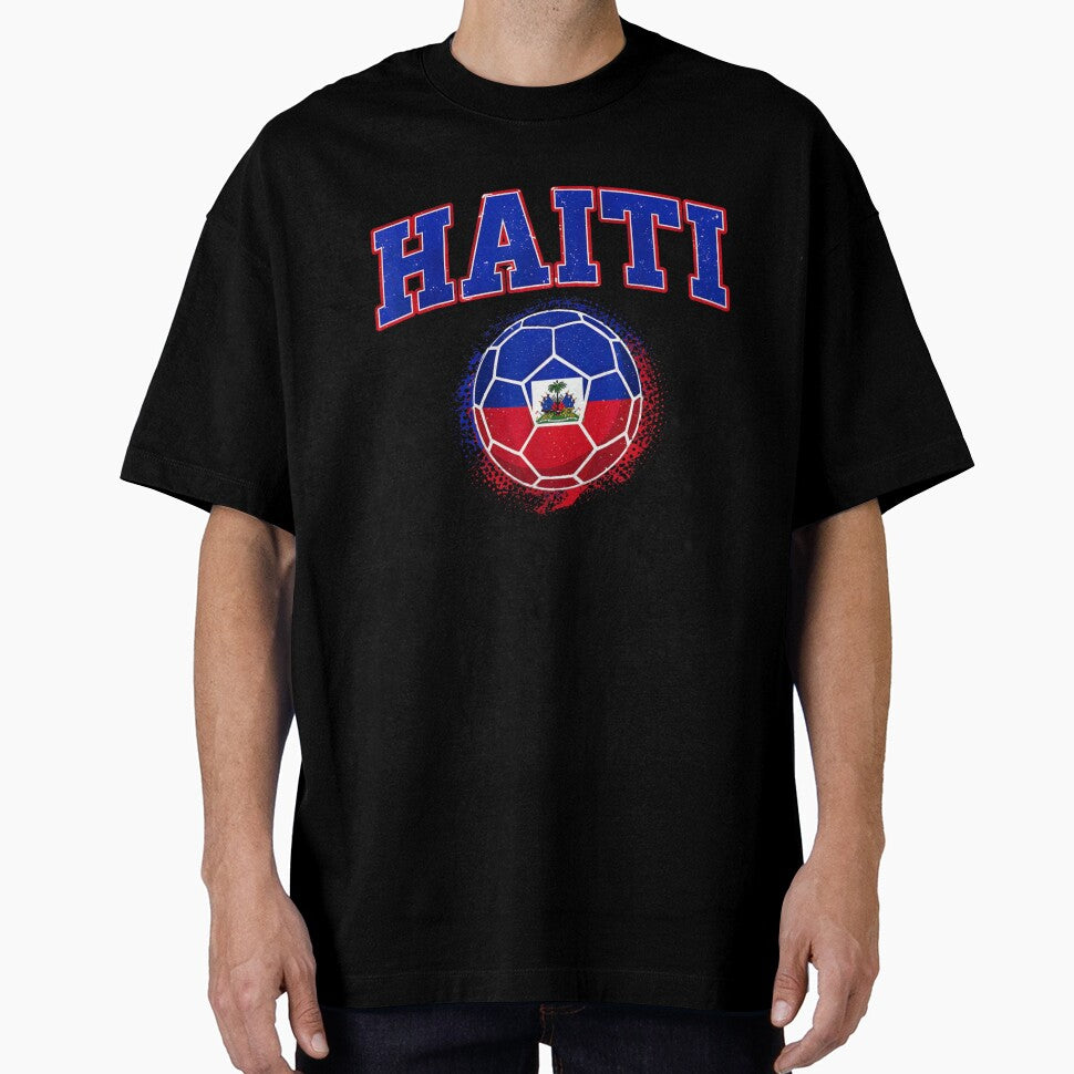 Haiti Soccer Football Team National Flag Spirit Distressed Sports Graphic Print by Capisedo