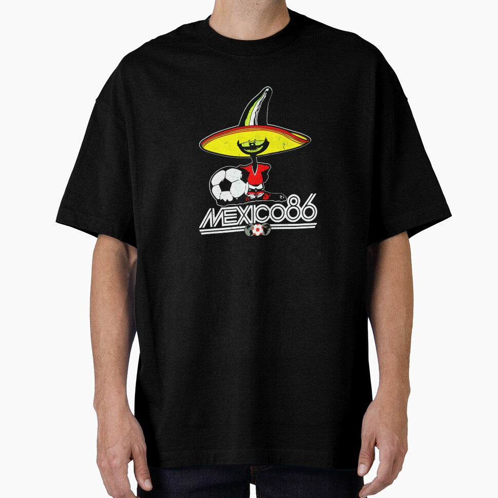 Mexico 86 World Cup Pique Retro Vintage T-Shirt_90751770 by RKdrawings