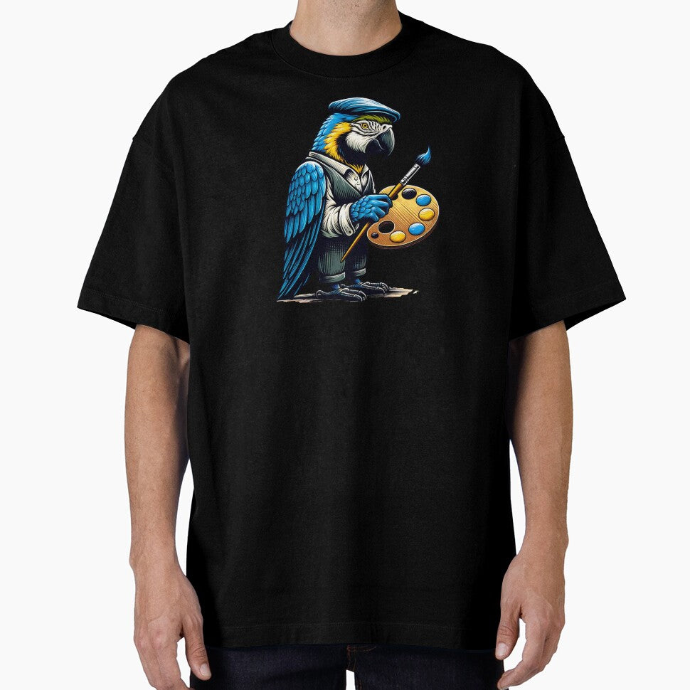 Creative Minds Fly Free Artistic Parrot Painter Design by Sachie's Studio