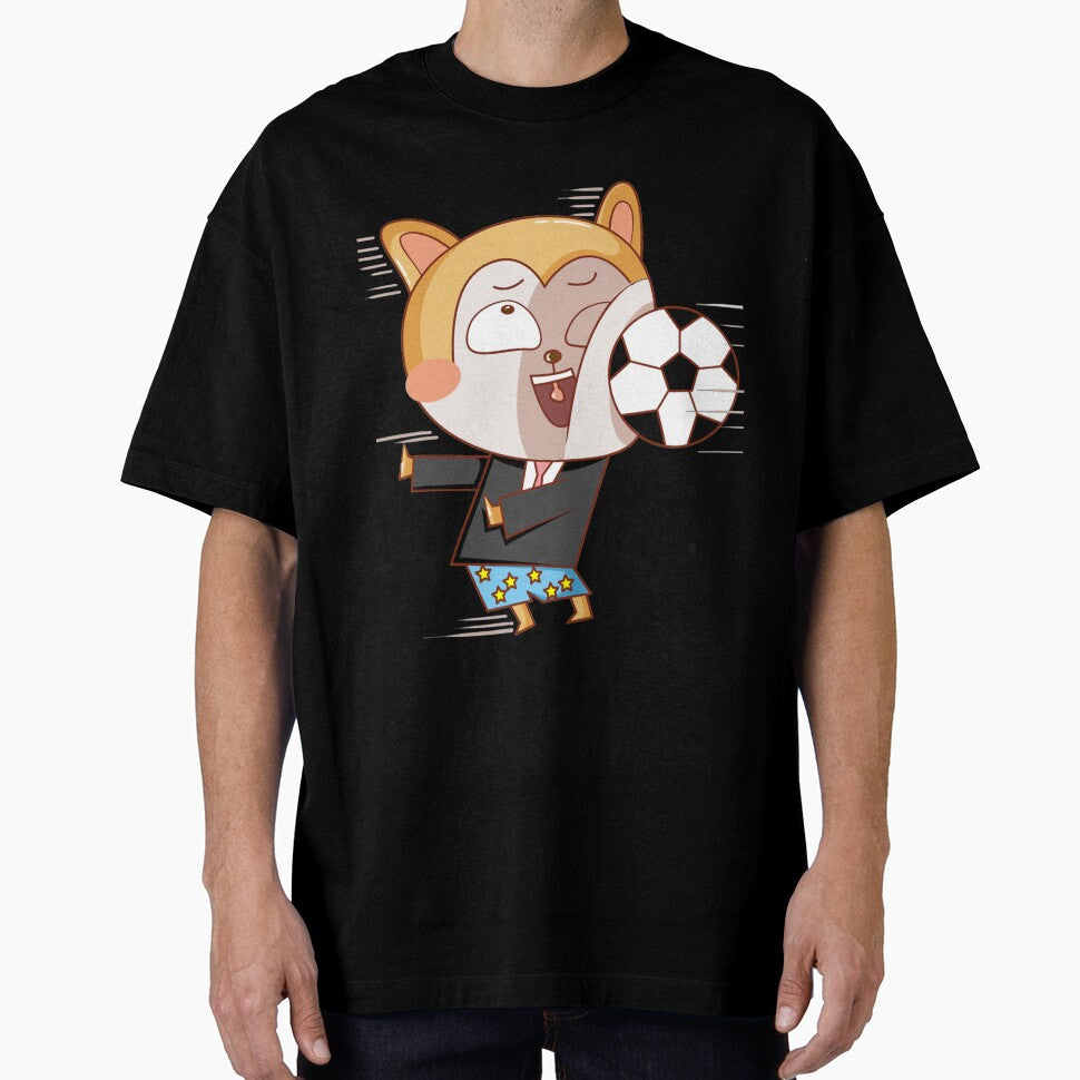 Japanese Shiba dog playing soccer by Phrassom