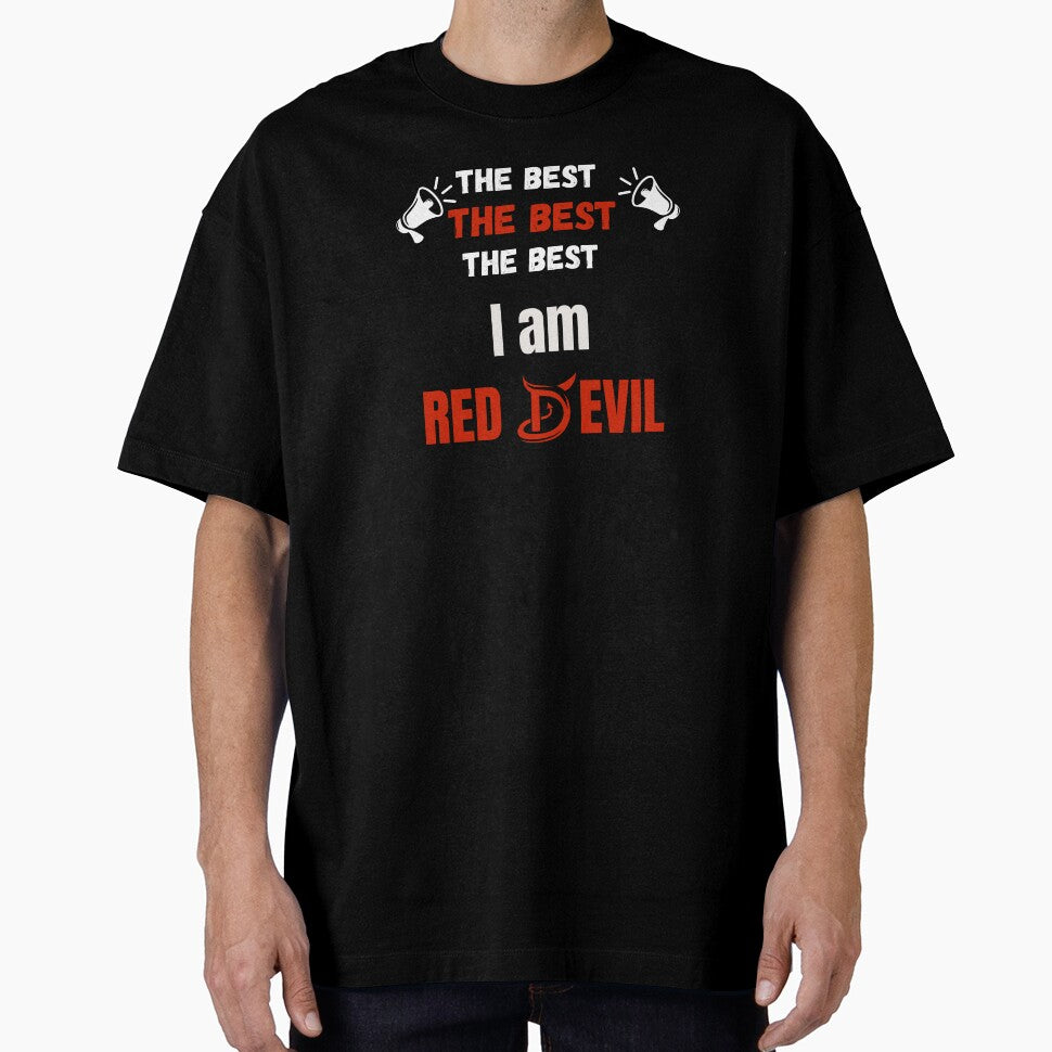 t-shirt, cap red devil the best by Passionfoot