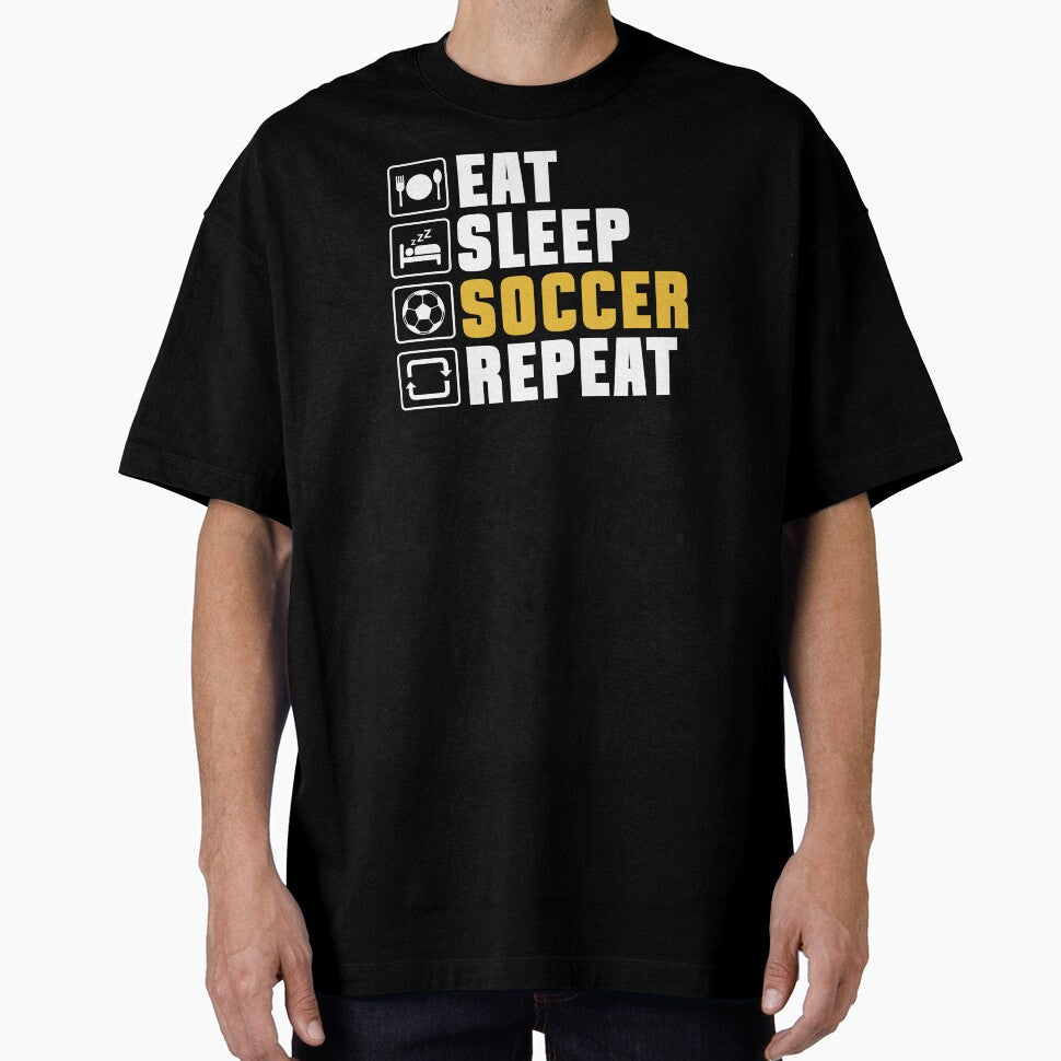 eat sleep soccer repeat by ThreadBeat