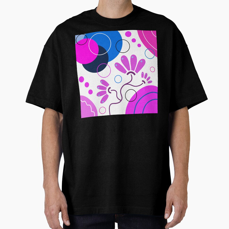 Blue Pink Purple Whimsical Boho Design by Sartoris Art