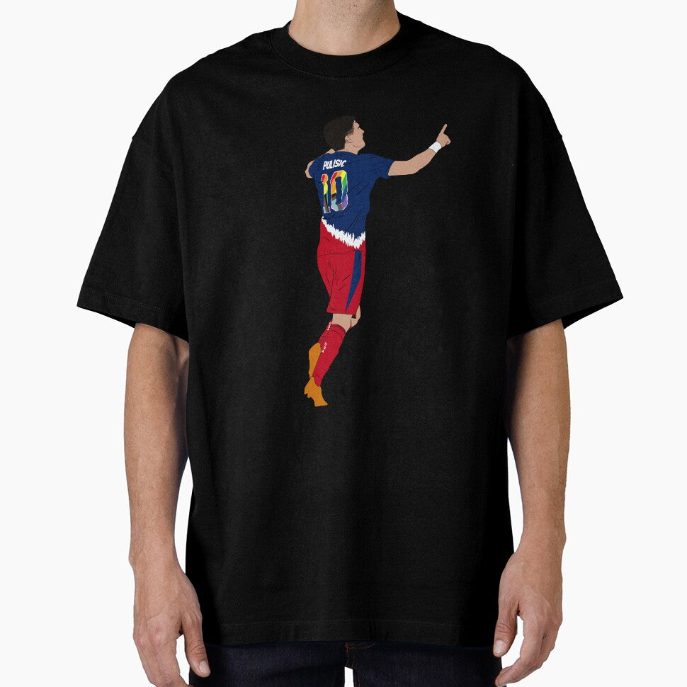 Christian Pulisic USA #10 Pride Goal Celebration Minimalist by Hevding