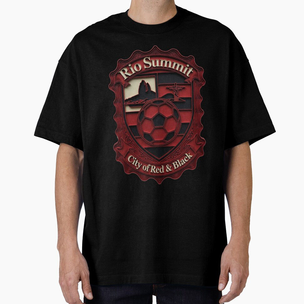 Flamengo Rio Flame T-Shirt, Scarlet Summit Heritage Mug, Brazilian Football Pride Gift by YMLux