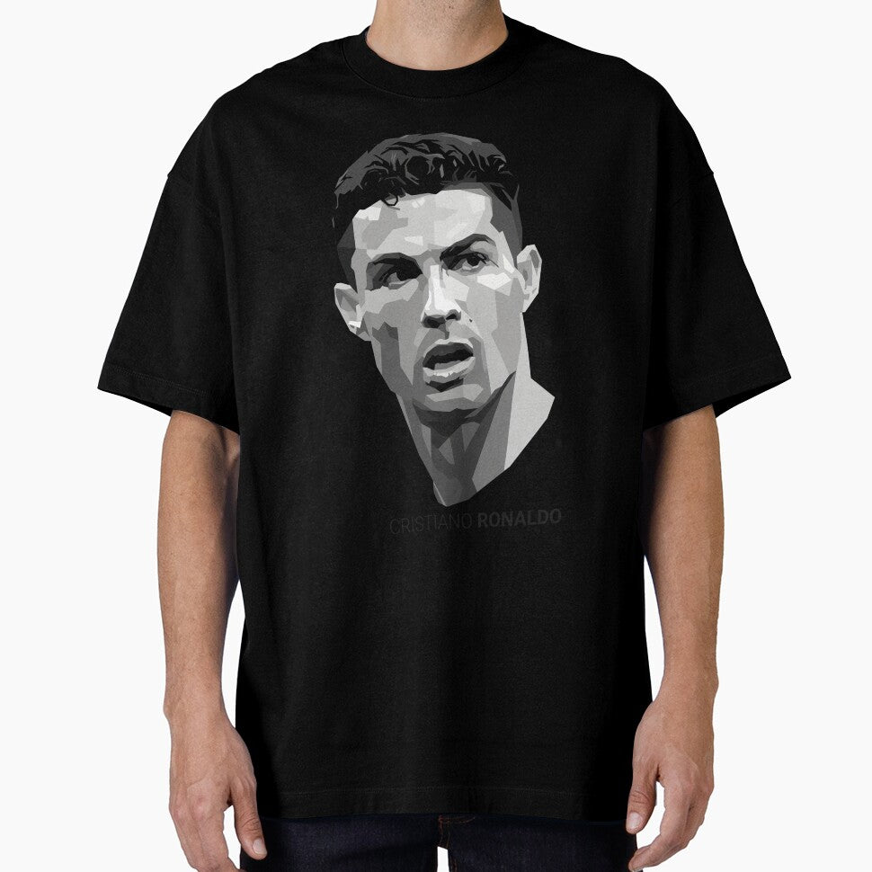 Cristiano Ronaldo Grayscale Portrait by WilliamBurz