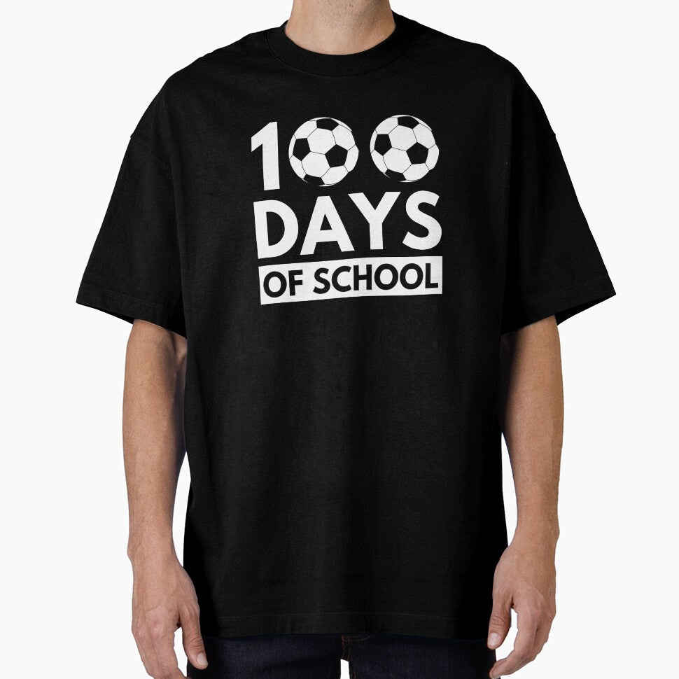 100 Days Of School cool soccer player/fan Teacher student by snowry