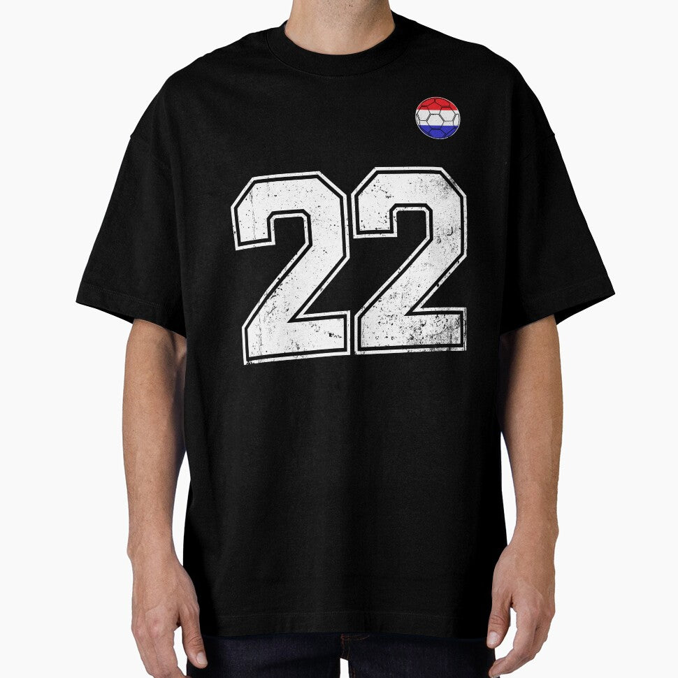 Netherlands Soccer Number 22 Vintage Sports Fan by LiviuGligoros