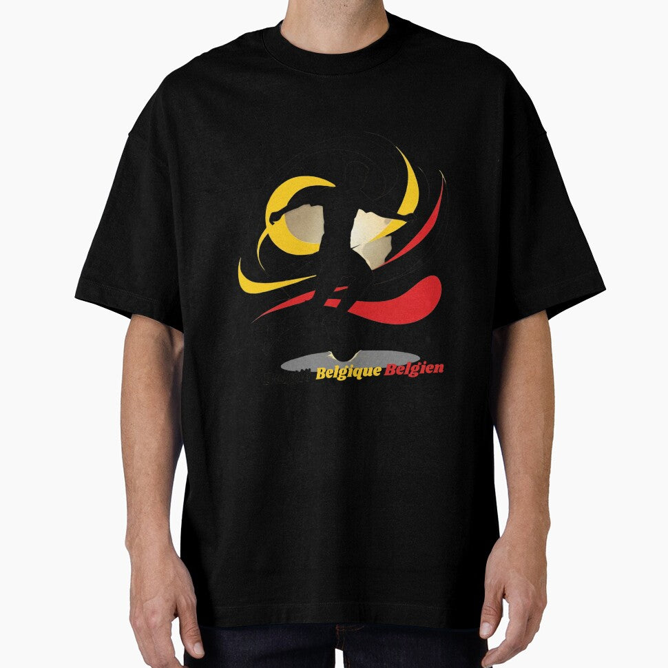 Dynamic Belgium Soccer Player Silhouette National Art by PMTaurus