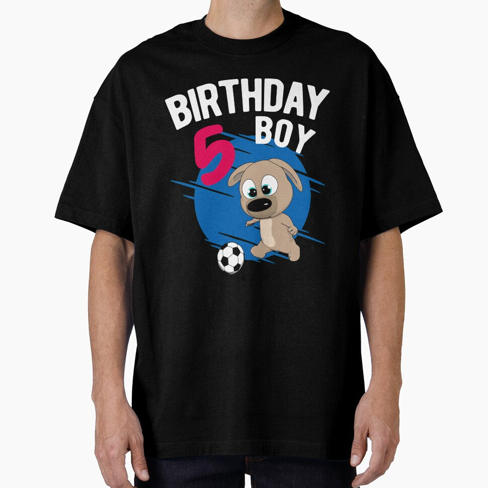 Birthday Boy 5 Years - Pup Soccer by onicon