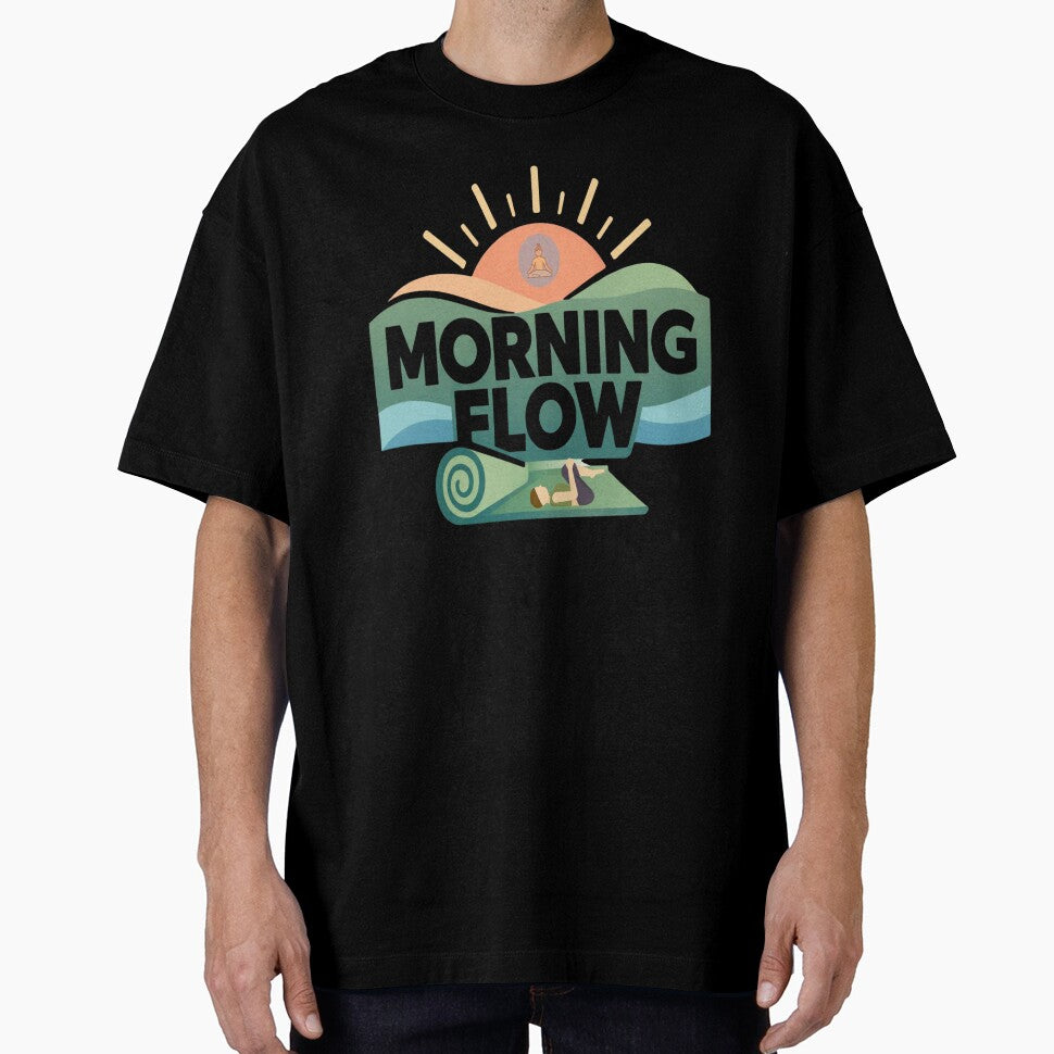 Morning Flow – Minimal Yoga Calm T-Shirt by RMTrendy