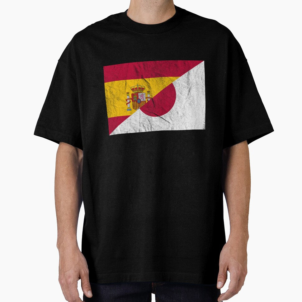 Distressed Spain Japan Flag by Carl's Clothing