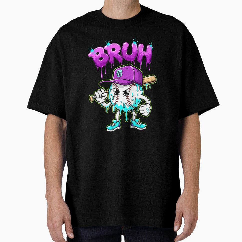 Baseball Ice Cream Drip Youth Bruh Baseball For Girls & Boys by diyoor