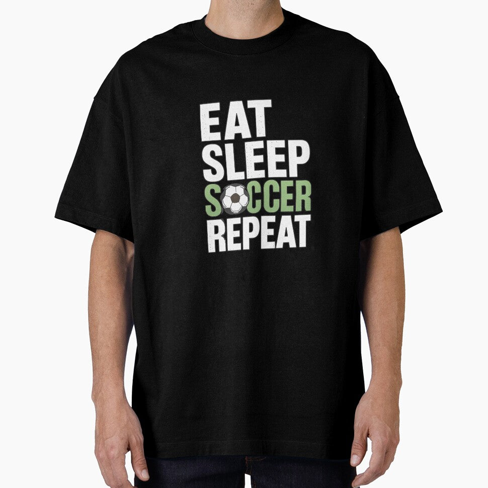 Eat Sleep Soccer Repeat – Funny Soccer Player Routine Quote Football Fan Sticker by StickerHavenn