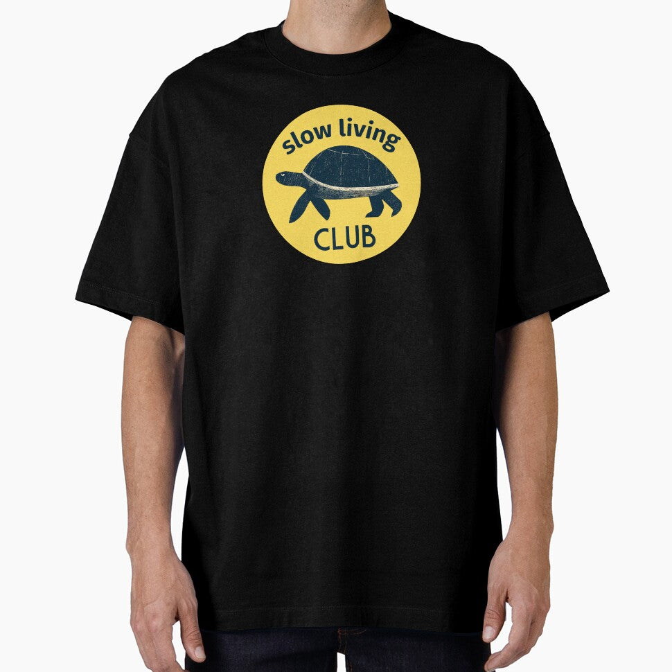 Slow Living Club T-Shirt | Relaxed Lifestyle Graphic Tee | Mindful Living Apparel | Tranquil Gift Idea by Loffartdesign