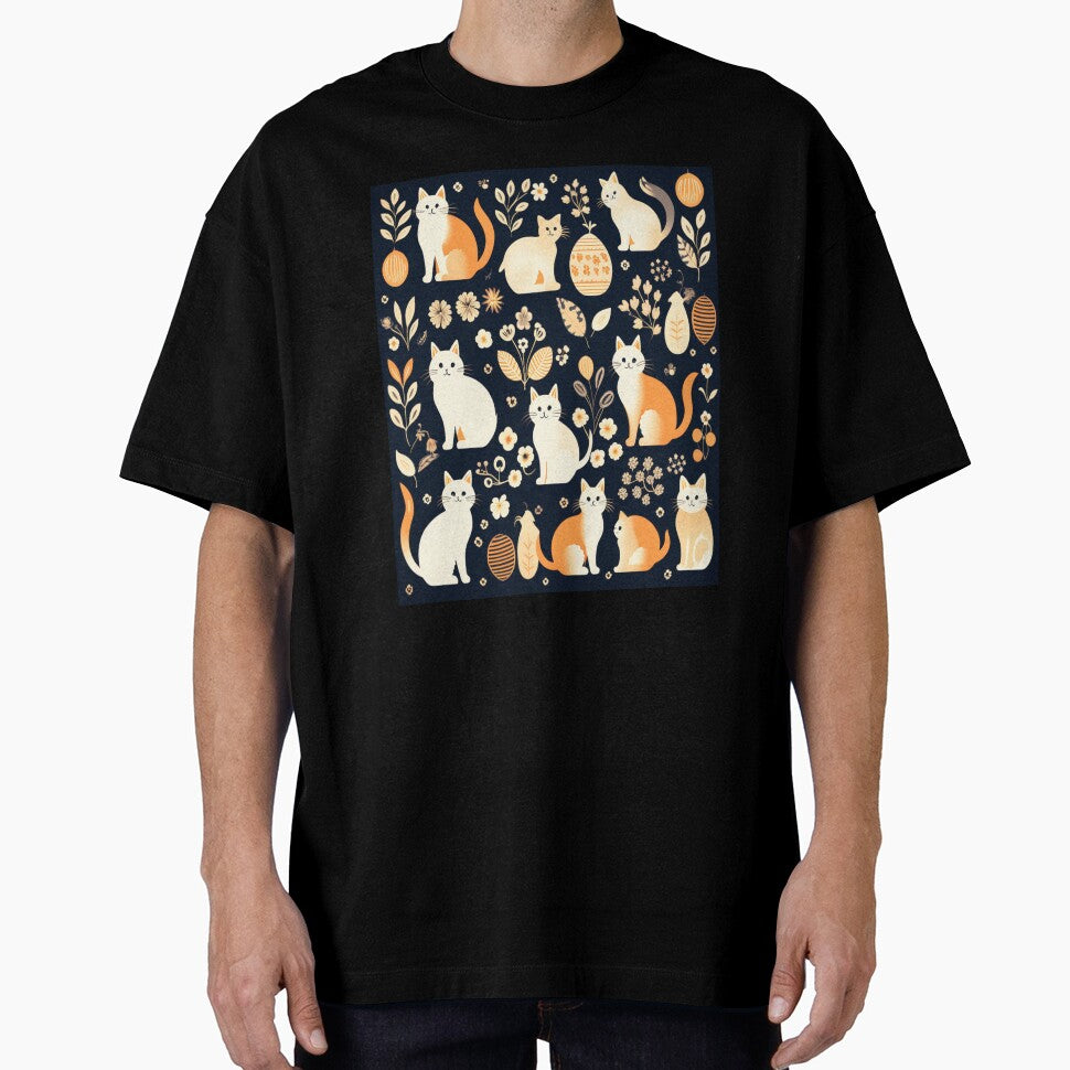 Boho - Abstract Blue Cat Pattern by PatternInArt