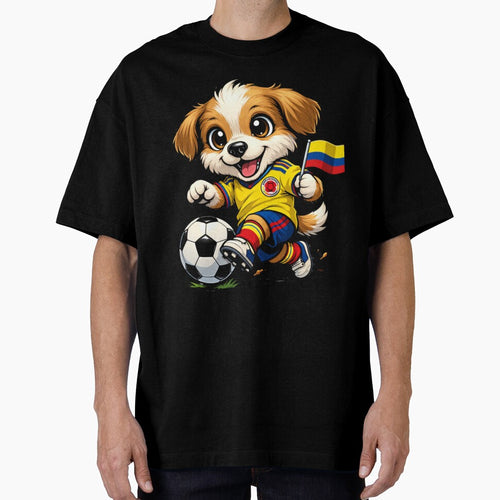 Adorable Colombian Soccer Dog Puppy Footballer by Tsugraf Designs