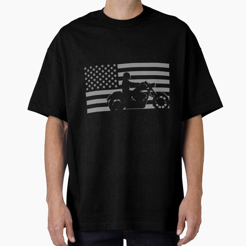 American Flag Biker Motorcycle Short Sleeve by busjyrrsr40