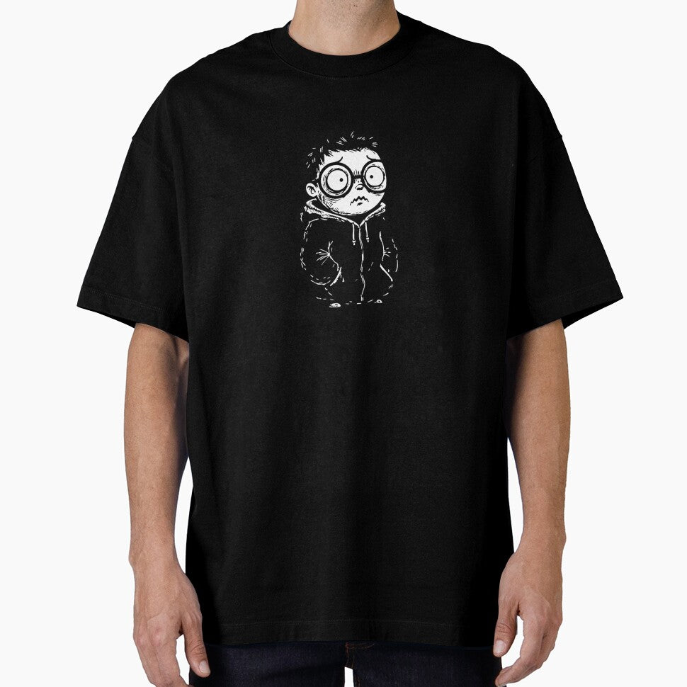 Worried Child Oversized Manga Hoodie by PixelStudioBe