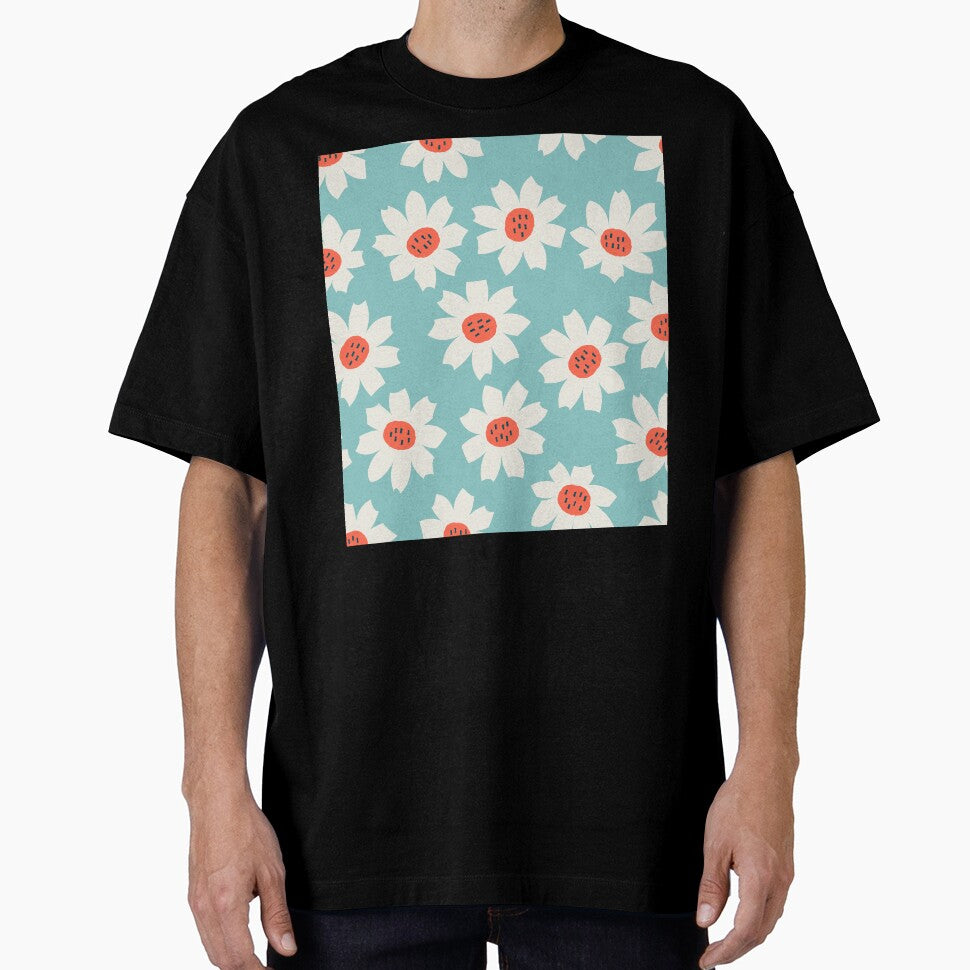 Big Flowers  Cyan Dream by EliveraDesigns