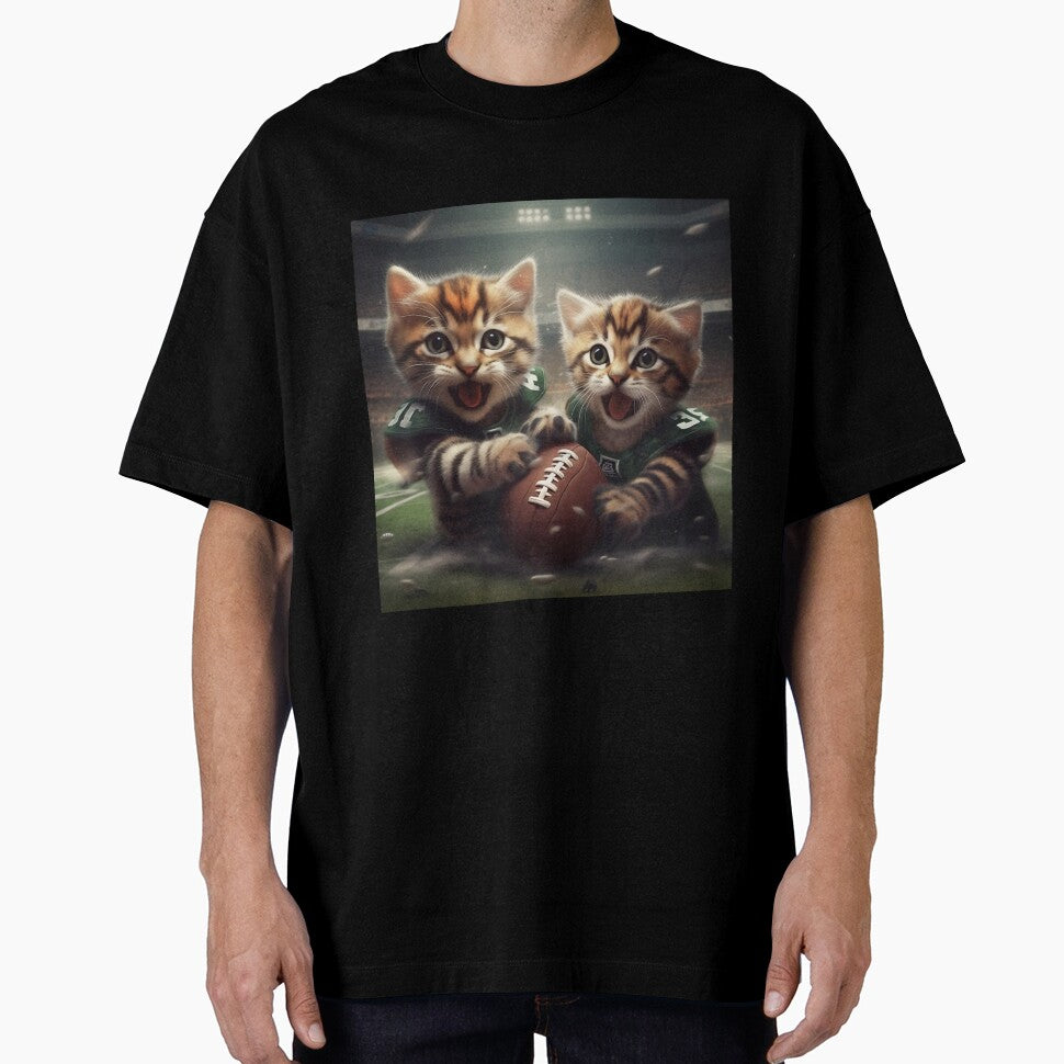 Brother Cats Are Playing Football by BDMeow