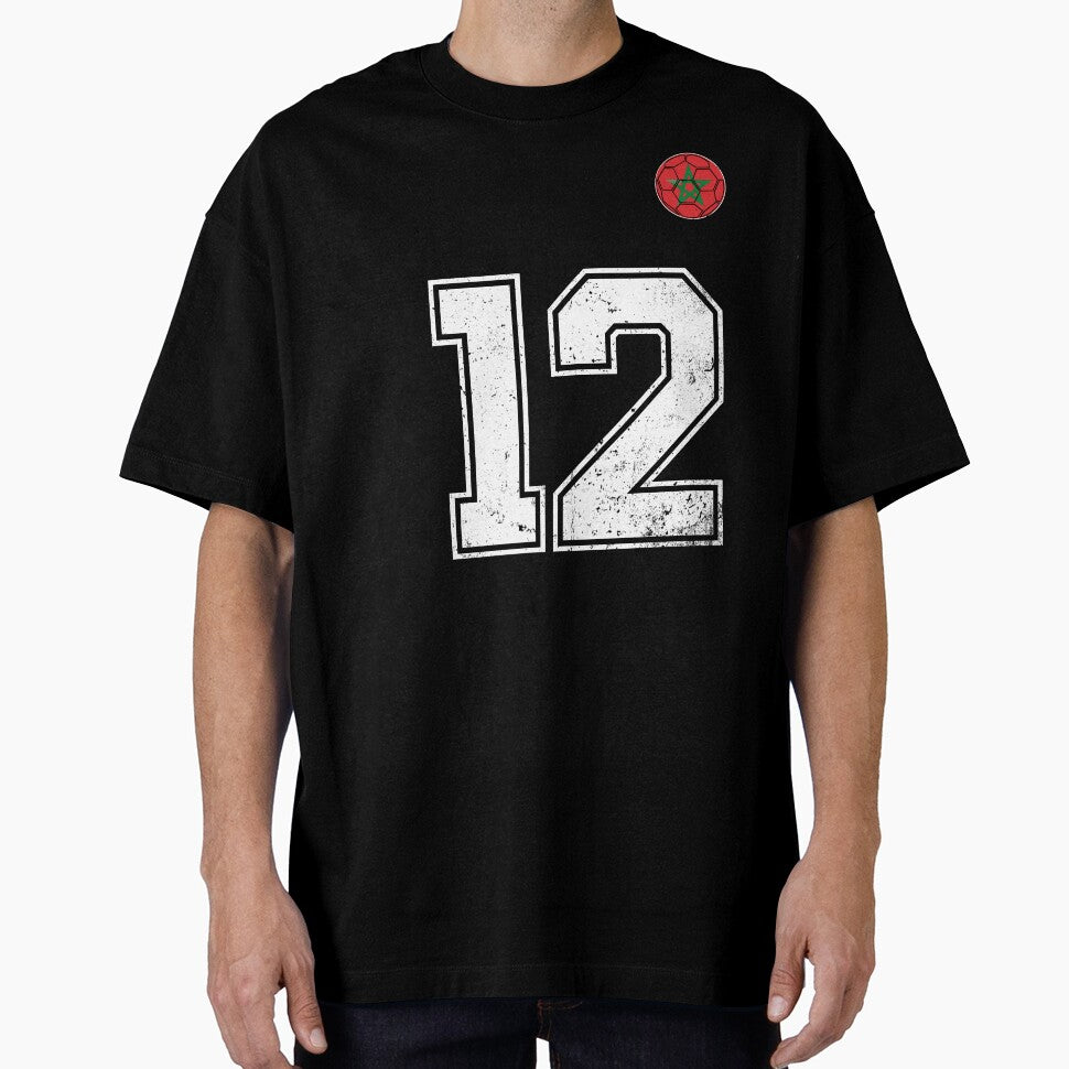 Morocco Soccer Number 12 Vintage Sports Fan by OliviaHayesArt