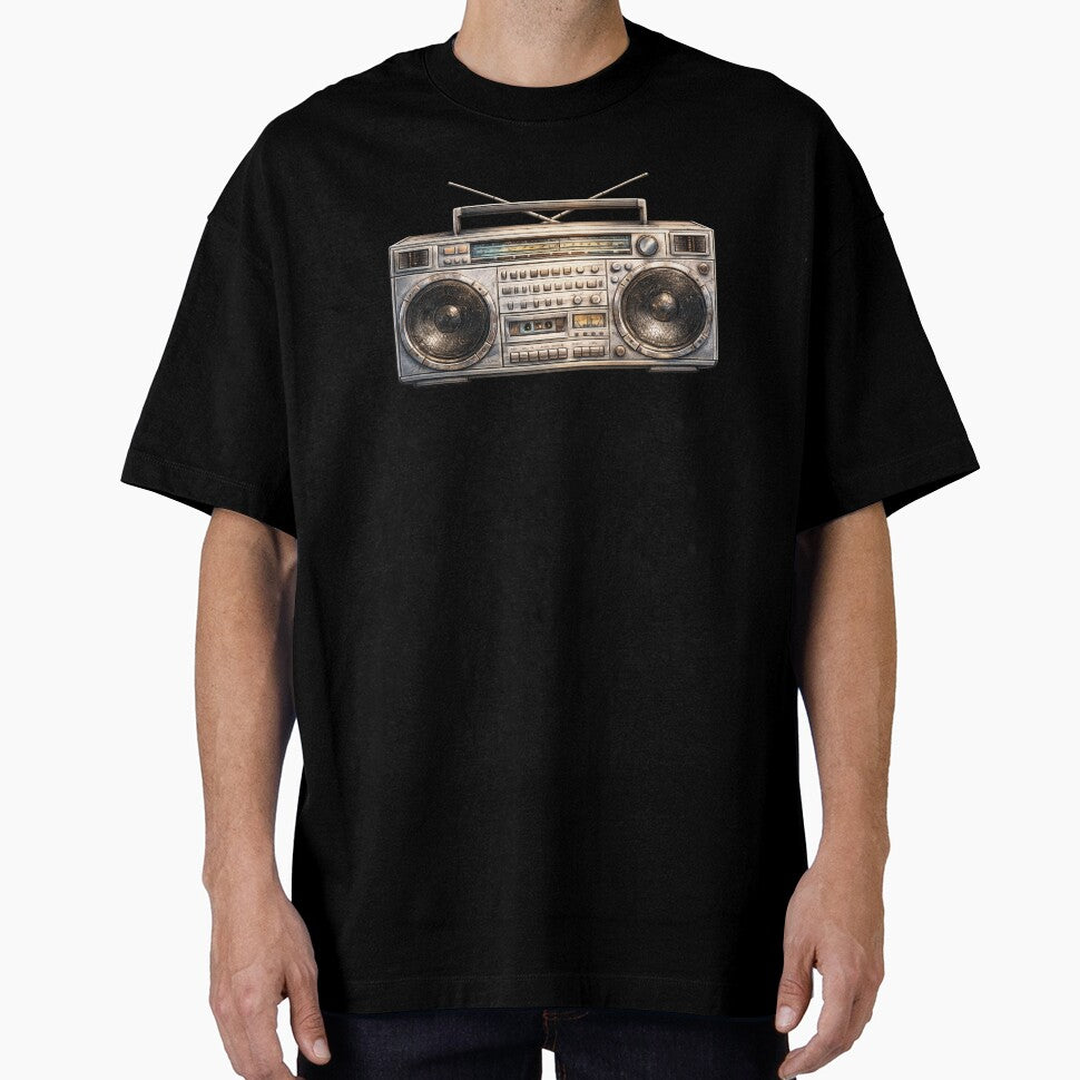 Vintage 80s Boombox – Retro Hip Hop Stereo Illustration by 486DesignCo