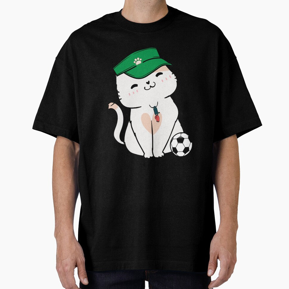 Soccer Player White Cat by Pet Station