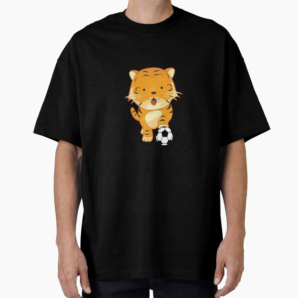 Cute Tiger Holding Soccer Ball by ijdesigns