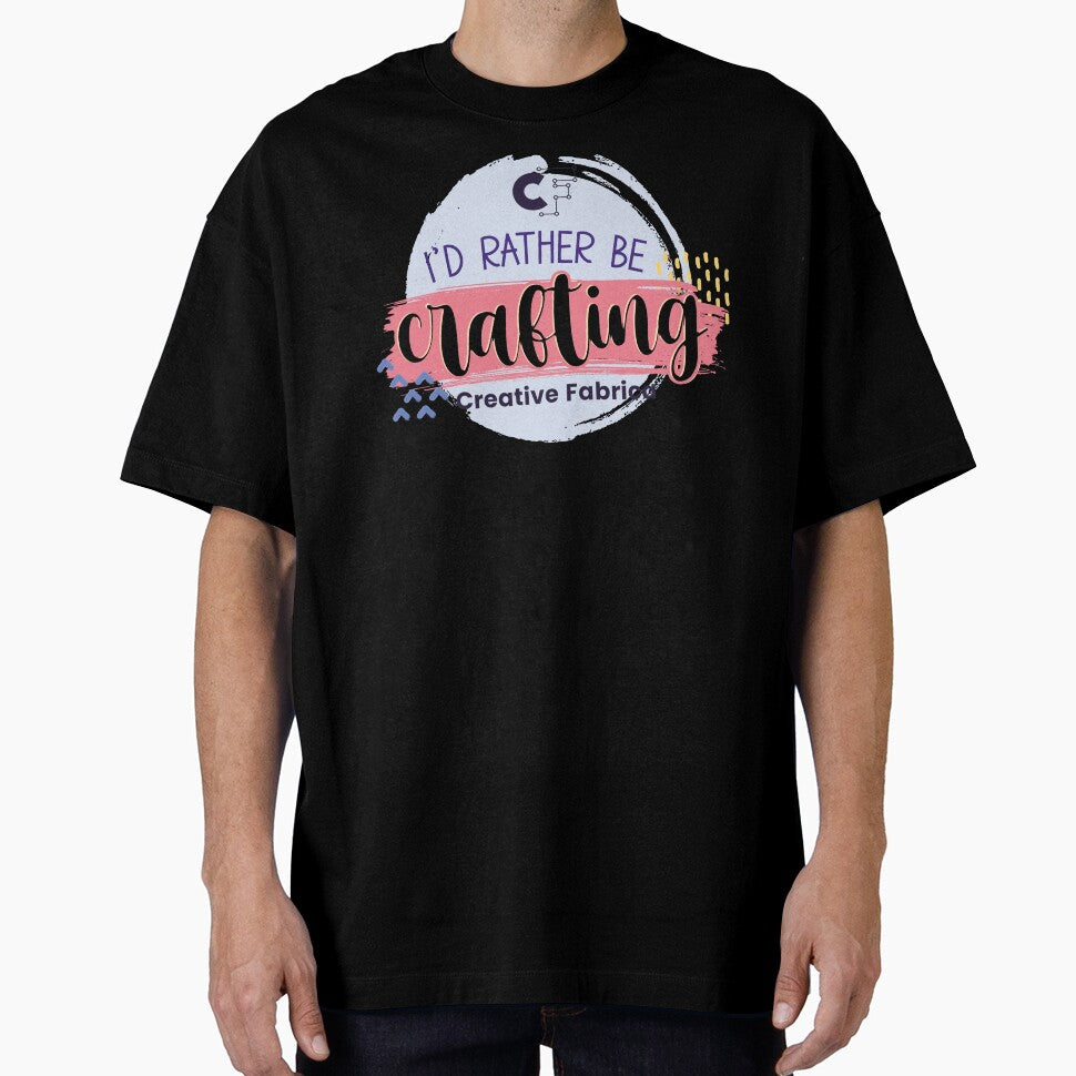 Creative Fabrica "I'd Rather be Crafting" Quote by CFMerch