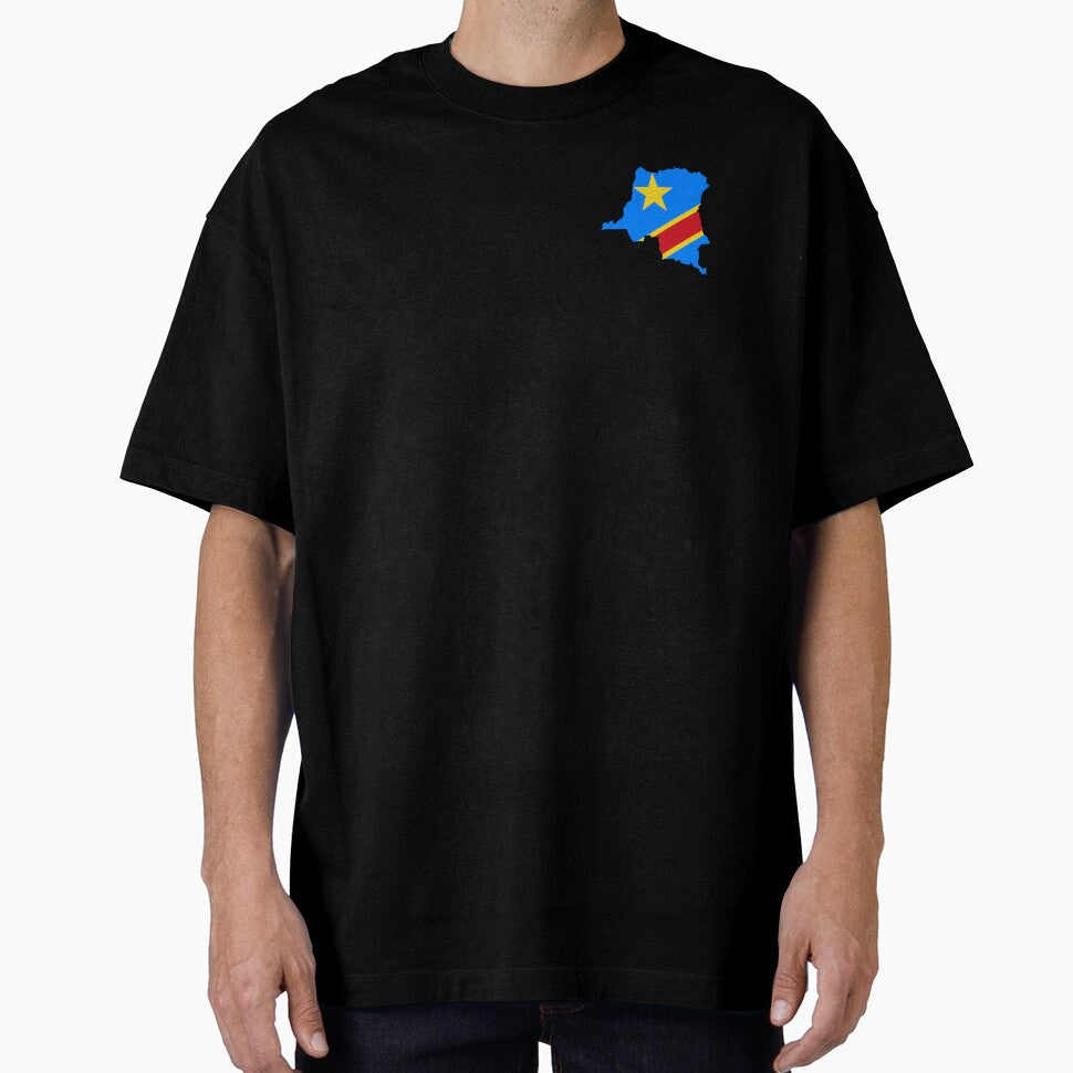 Flag map of the Congo by feether-store