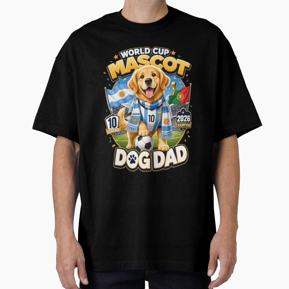 World Cup 2026 Mascot Golden Retriever Dog Dad Kawaii T-Shirt by Ashley critters