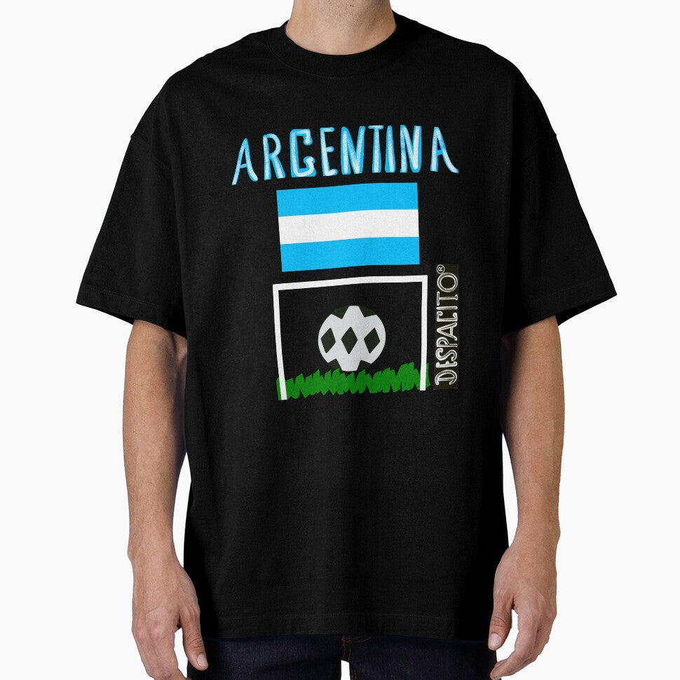 Despacito® Official Distressed Text Argentina Flag Futbol Soccer Ball by lovemedespacito