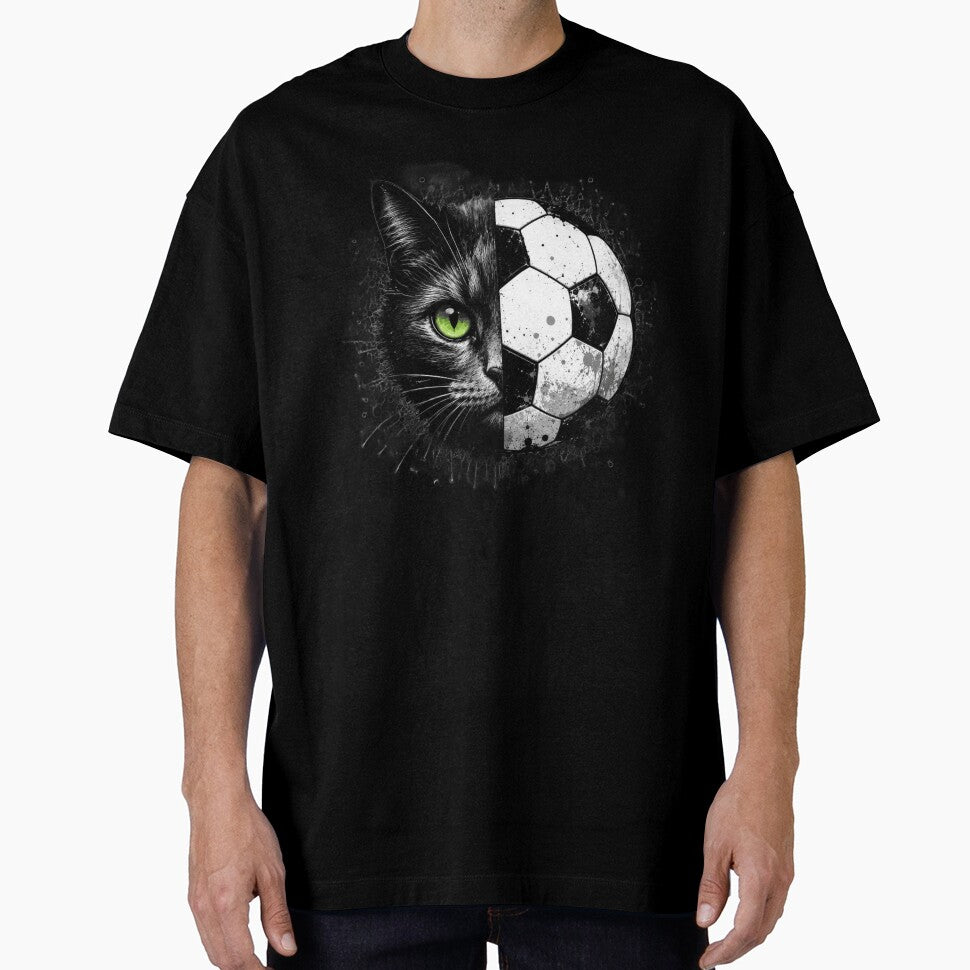 Game Face | Half Cat Half Football Graphic Tee by Nexahubonline