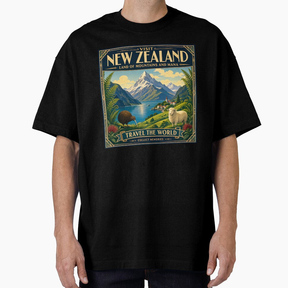 New Zealand Vintage Travel Poster by amithc