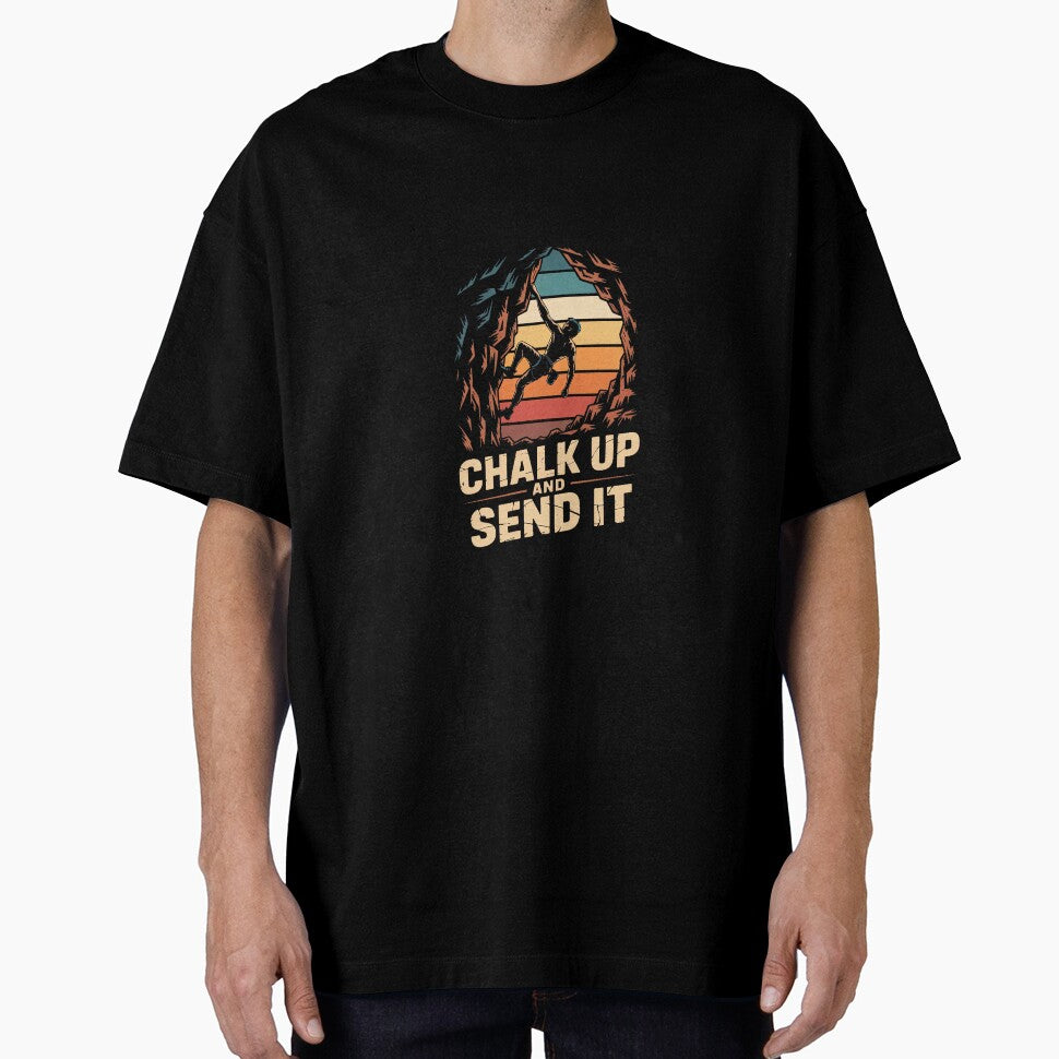 Vintage Rock Climbing Chalk Up and Send It Premium by JoyJRamos