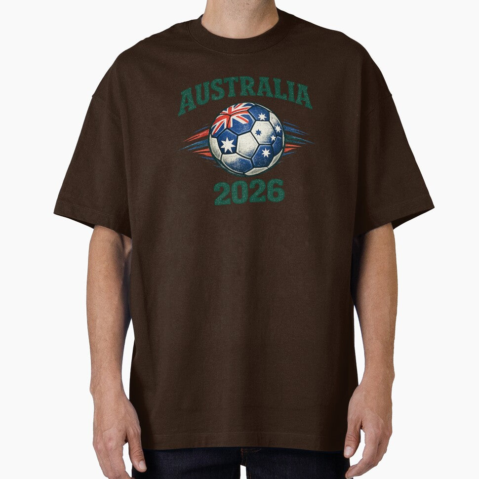 Australia 2026 Soccer, Green & Gold Football Fan Design by Cadsdiva