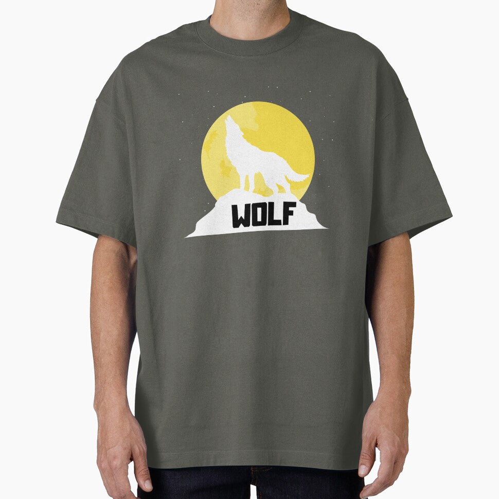 Wolf T Shirt, Men's T-shirt, Unisex Tshirt, American Apparel Crew Neck, Cotton T-shirt, Howling Wolf, Wolves Tshirt, Animal Print Tshirt by Wonaso art