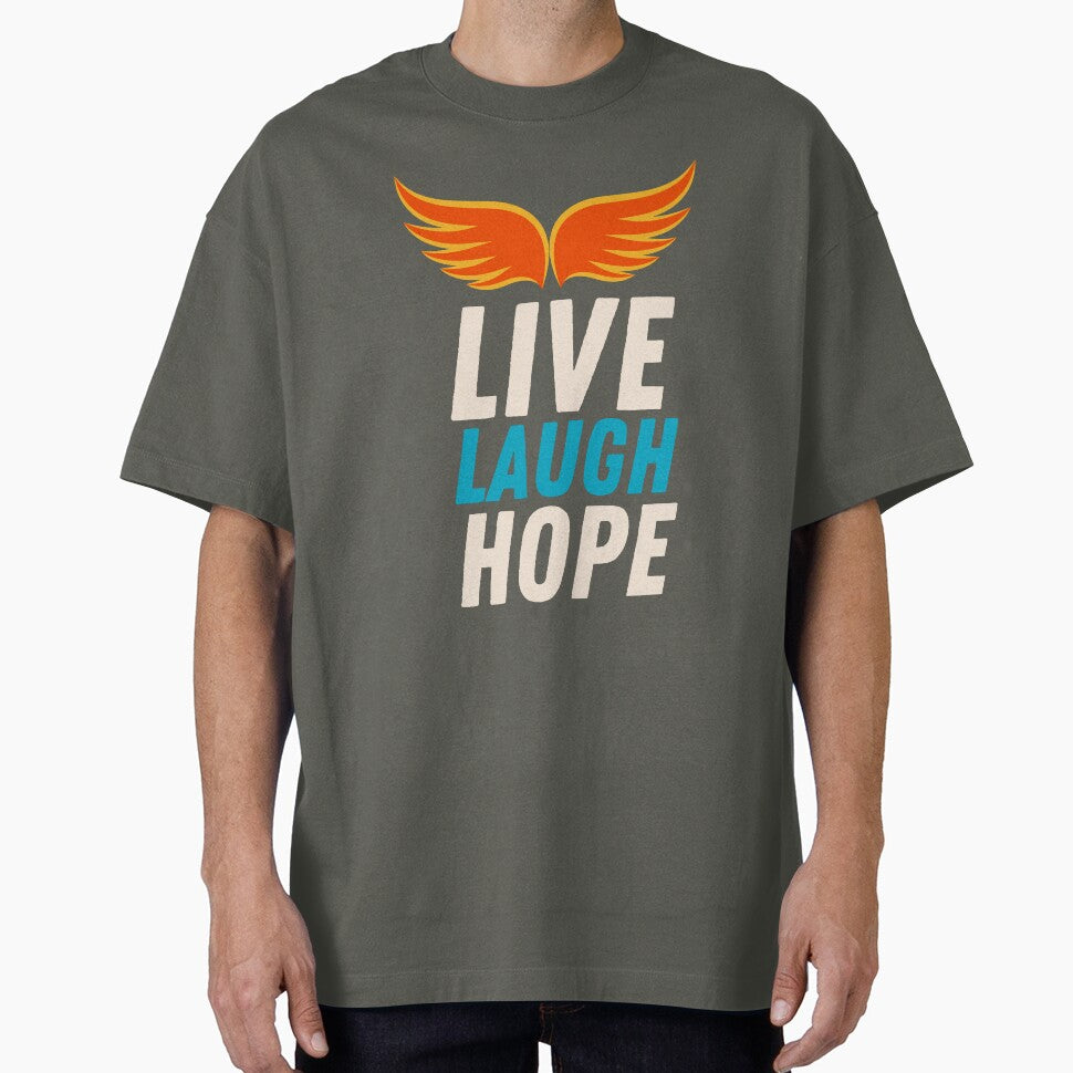 Live Laugh Hope - Short Motivational Saying | Colorful Stylish Hope Typography by Delandor