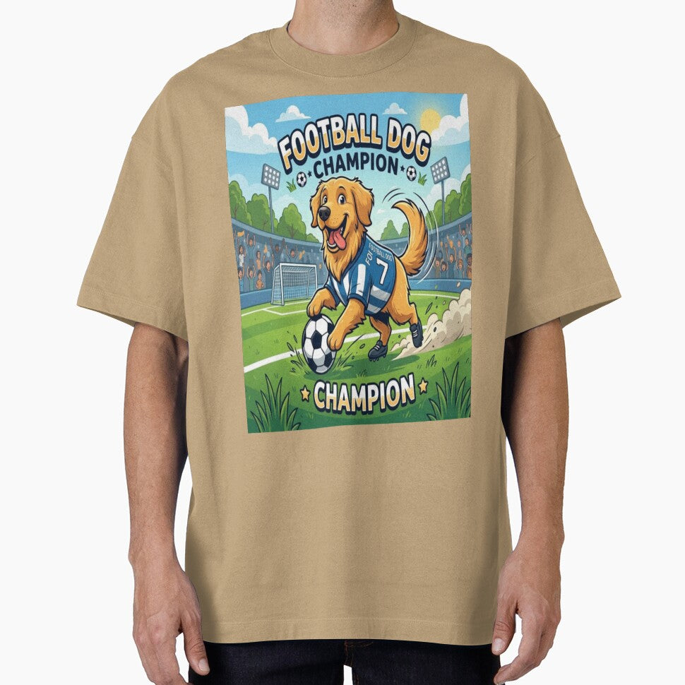 Football Dog Champion Cartoon by Sneh024