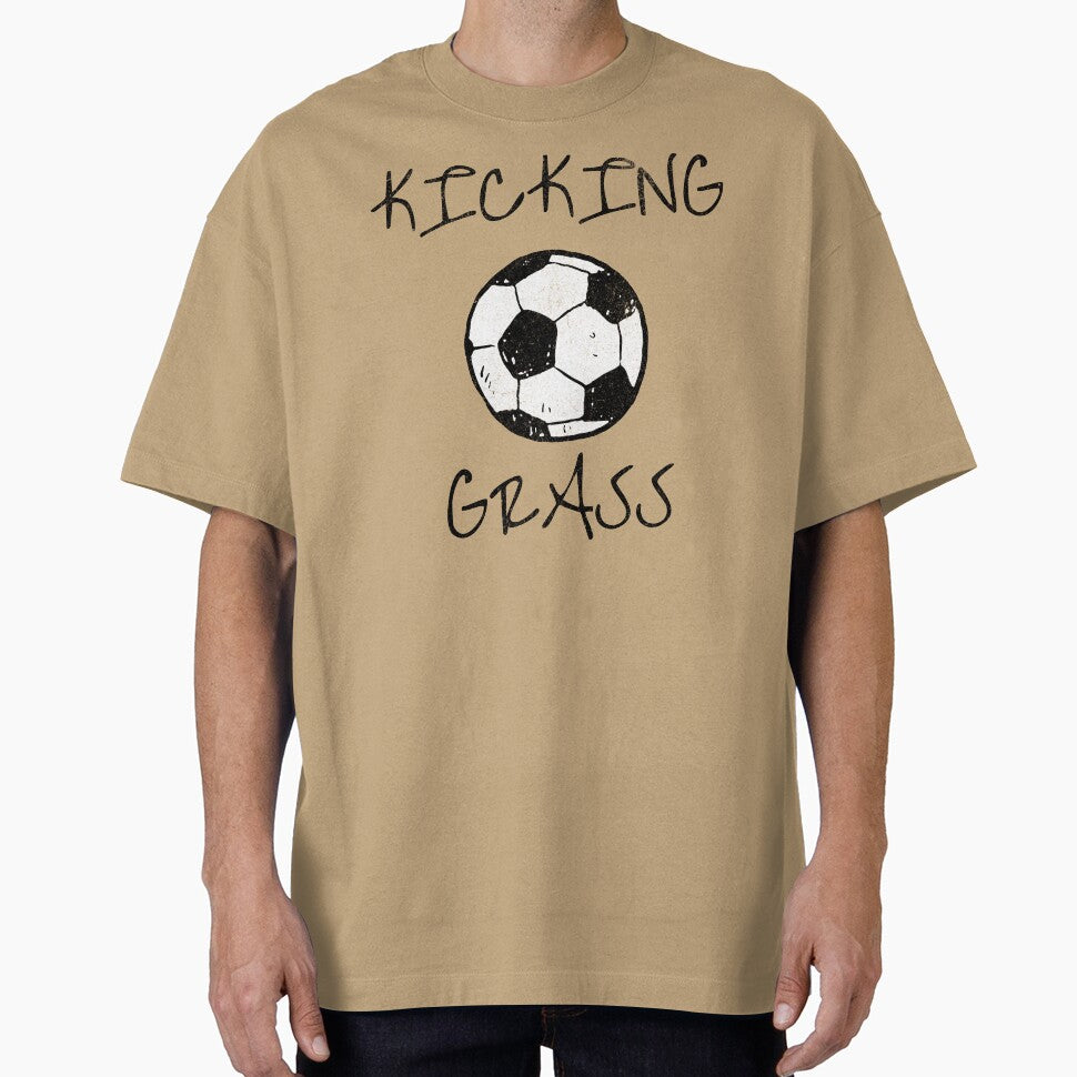 Kicking Grass Soccer Ball | Funny Soccer Player Gift by donwillisjrart