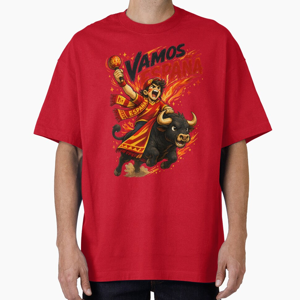 Vamos España Cartoon Football 2026 T-Shirt by Drofted