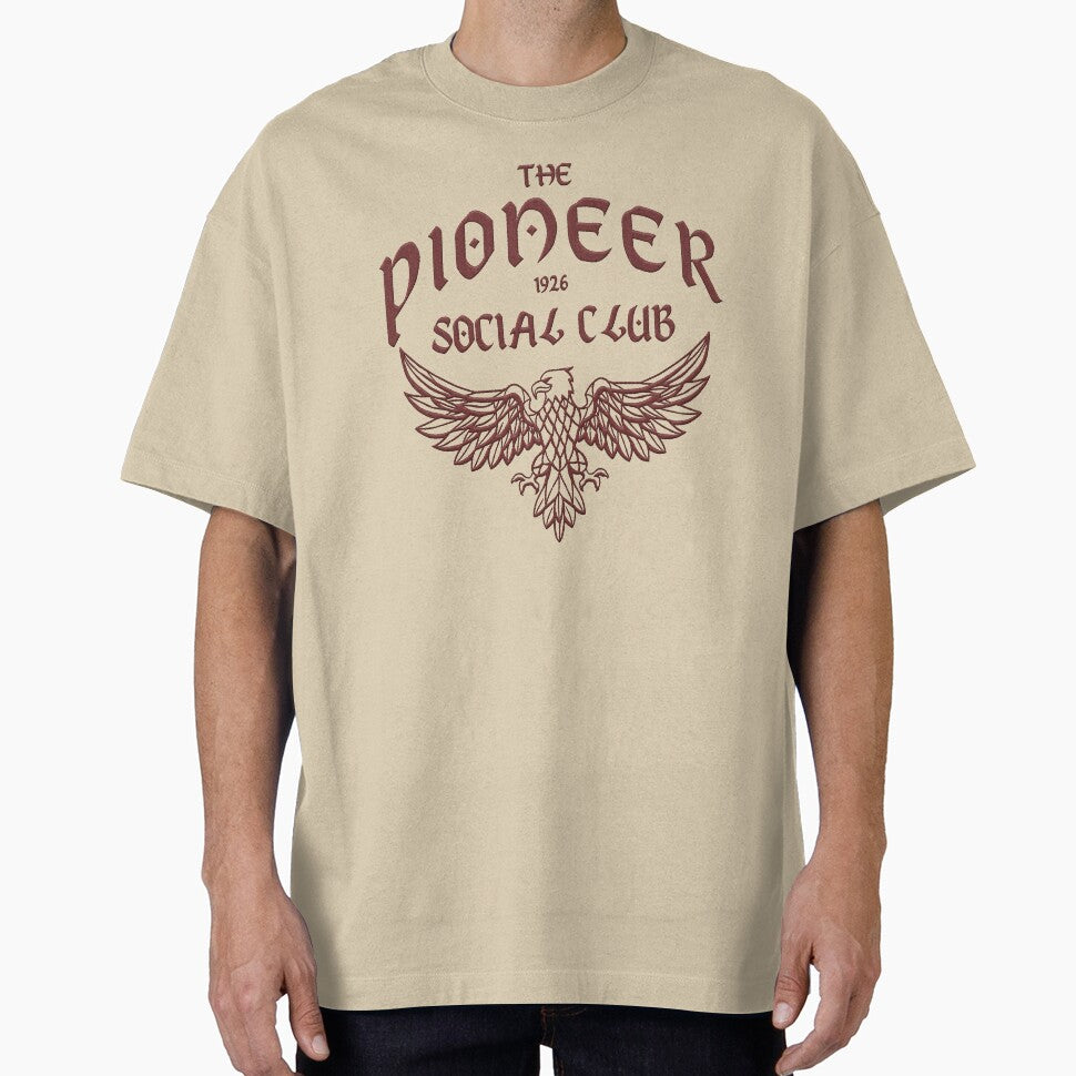 embroidery style the pioneer social club typography art by hayrpictures