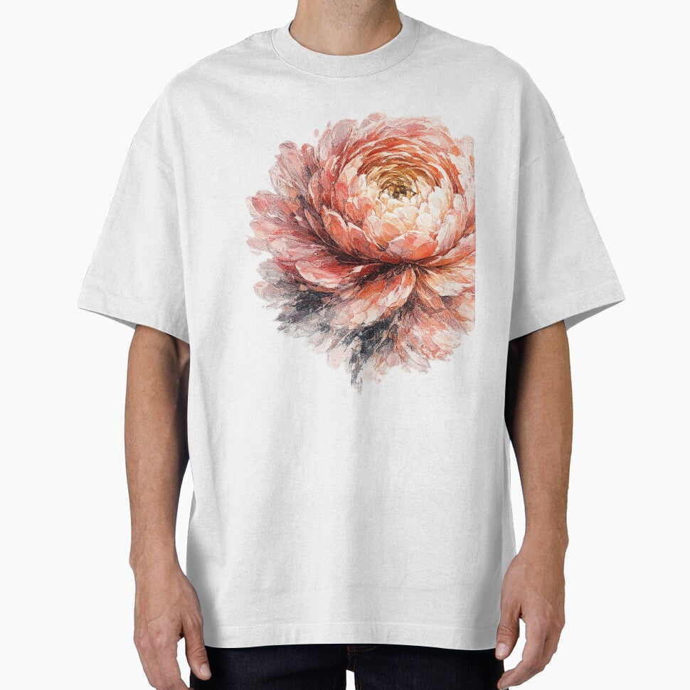 Oversized Abstract Ranunculus – Contemporary Botanical Statement by SoftMuse Designs